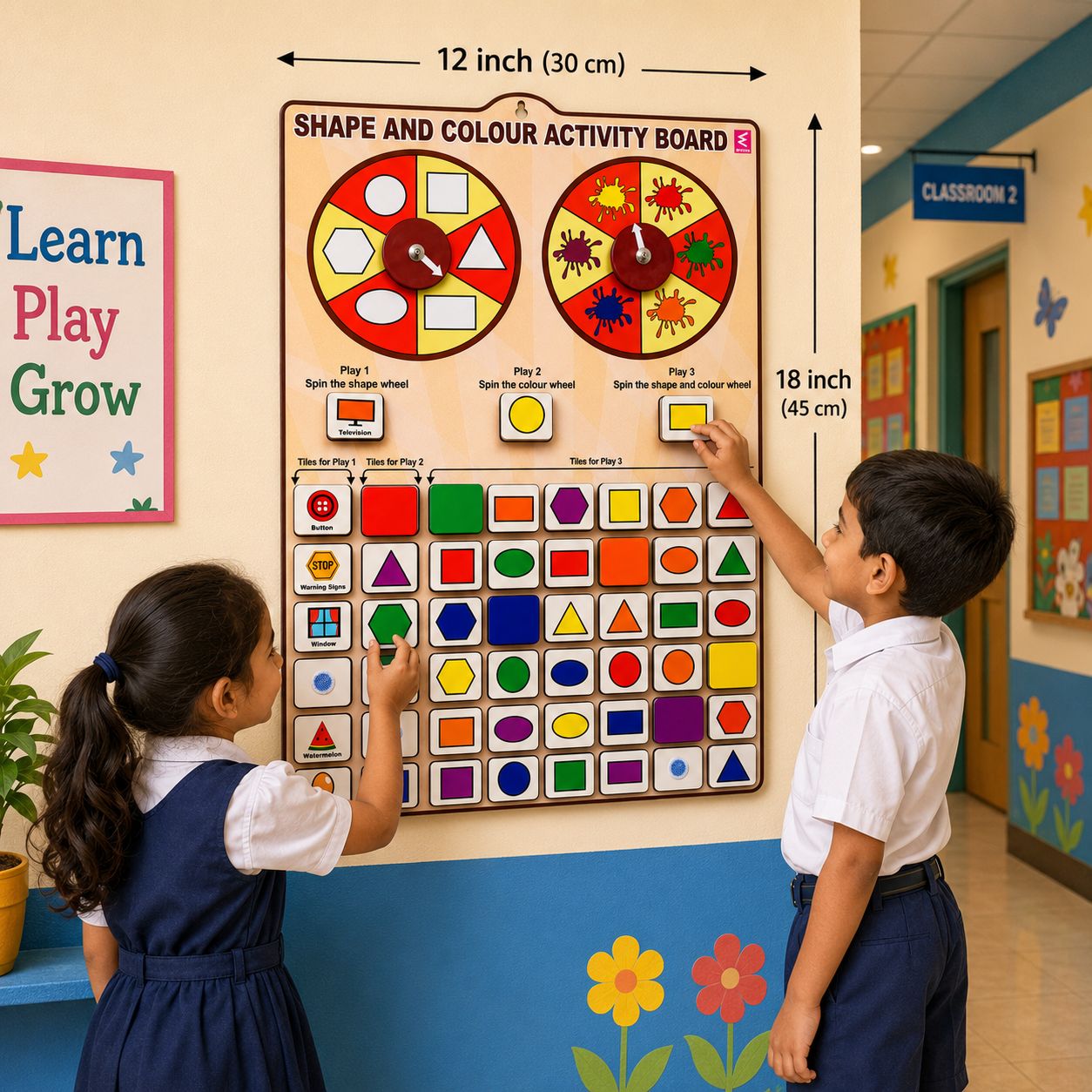 Wooden Shapes and Color Fun Learning Logic Activity Game