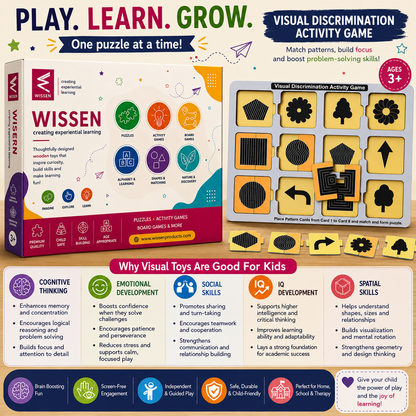 WISSEN Wooden Visual Discrimination Activity Game