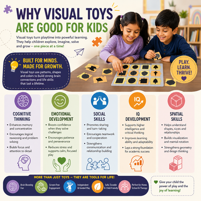 WISSEN Wooden Visual Discrimination Activity Game